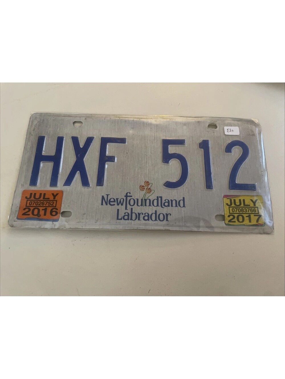 Newfoundland License Plate (Expired) Labrador HXF 512 2016 2017